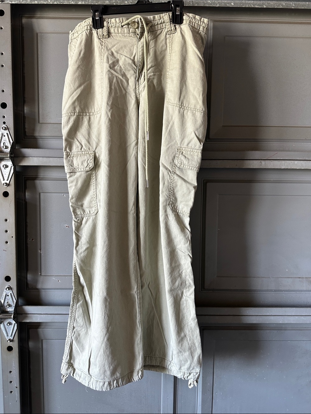 wild fable Women's Light Beige Cargo Drawstring Pants